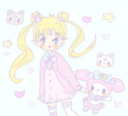 Sailor moon and my melody